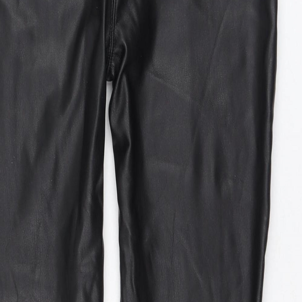 River Island Girls Black  Polyester Capri Trousers Size 11 Years  Regular Zip - Leggings