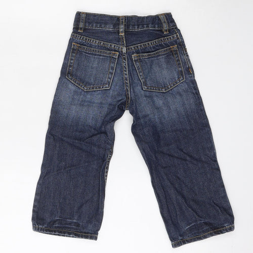 Gap Boys Blue  Cotton Straight Jeans Size 3 Years  Regular Button