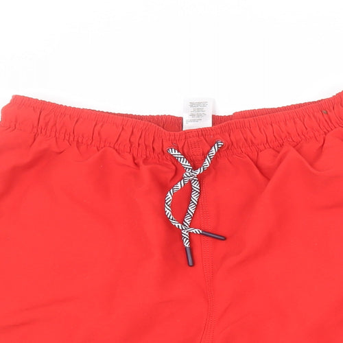 F&F Mens Red  Polyester Chino Shorts Size S L6 in Regular Drawstring - Swim short