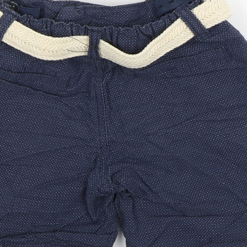Primark Boys Blue Polka Dot Cotton Chino Shorts Size 6-7 Years  Regular