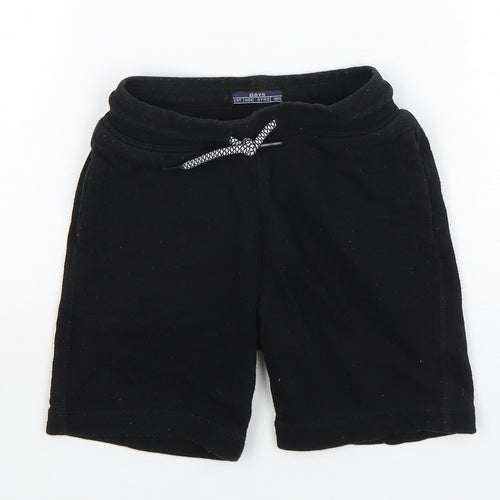 Matalan Boys Black  Cotton Sweat Shorts Size 6 Years  Regular