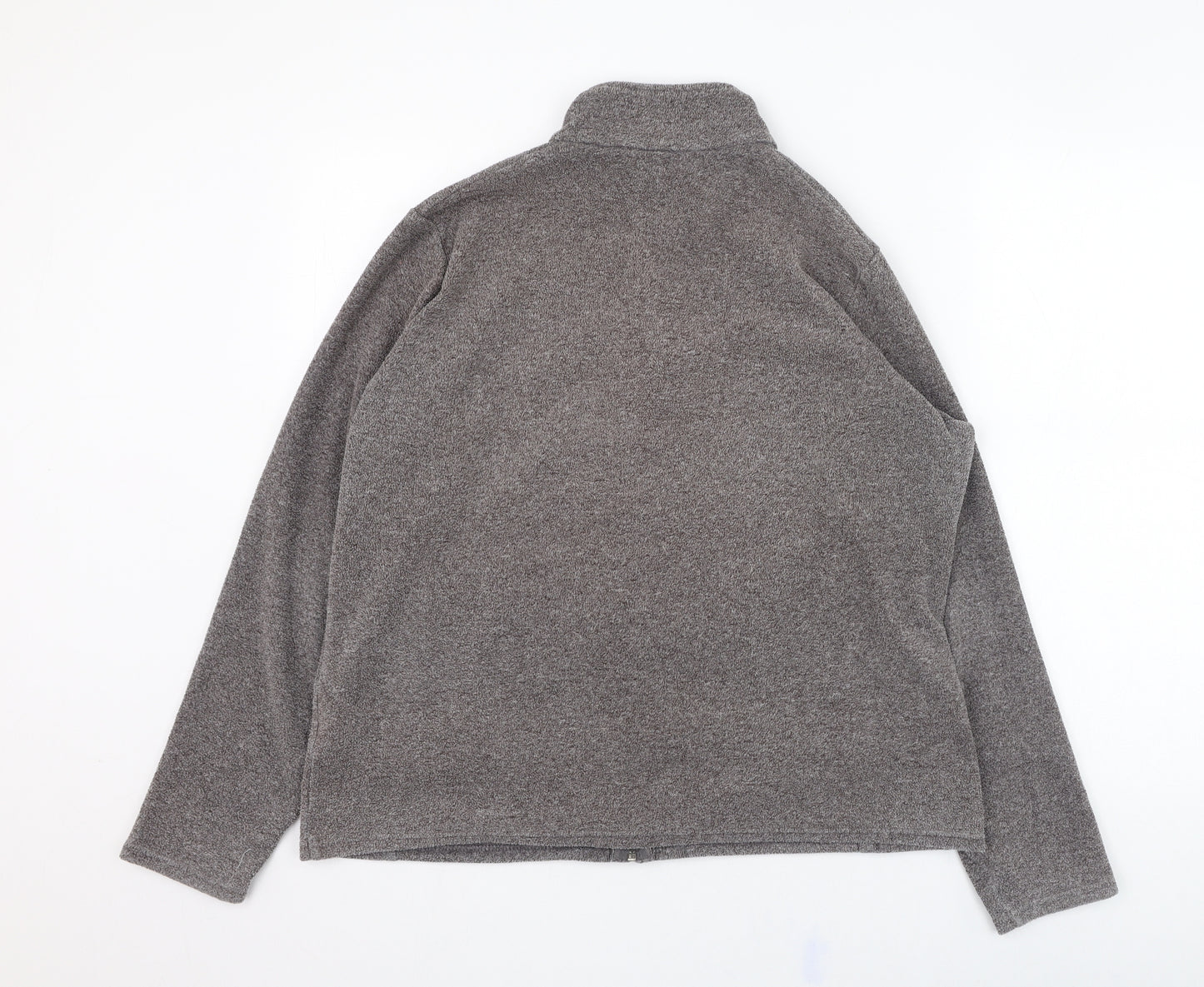 Marks and Spencer Womens Grey  Polyester Full Zip Sweatshirt Size 18  Zip - Fleece