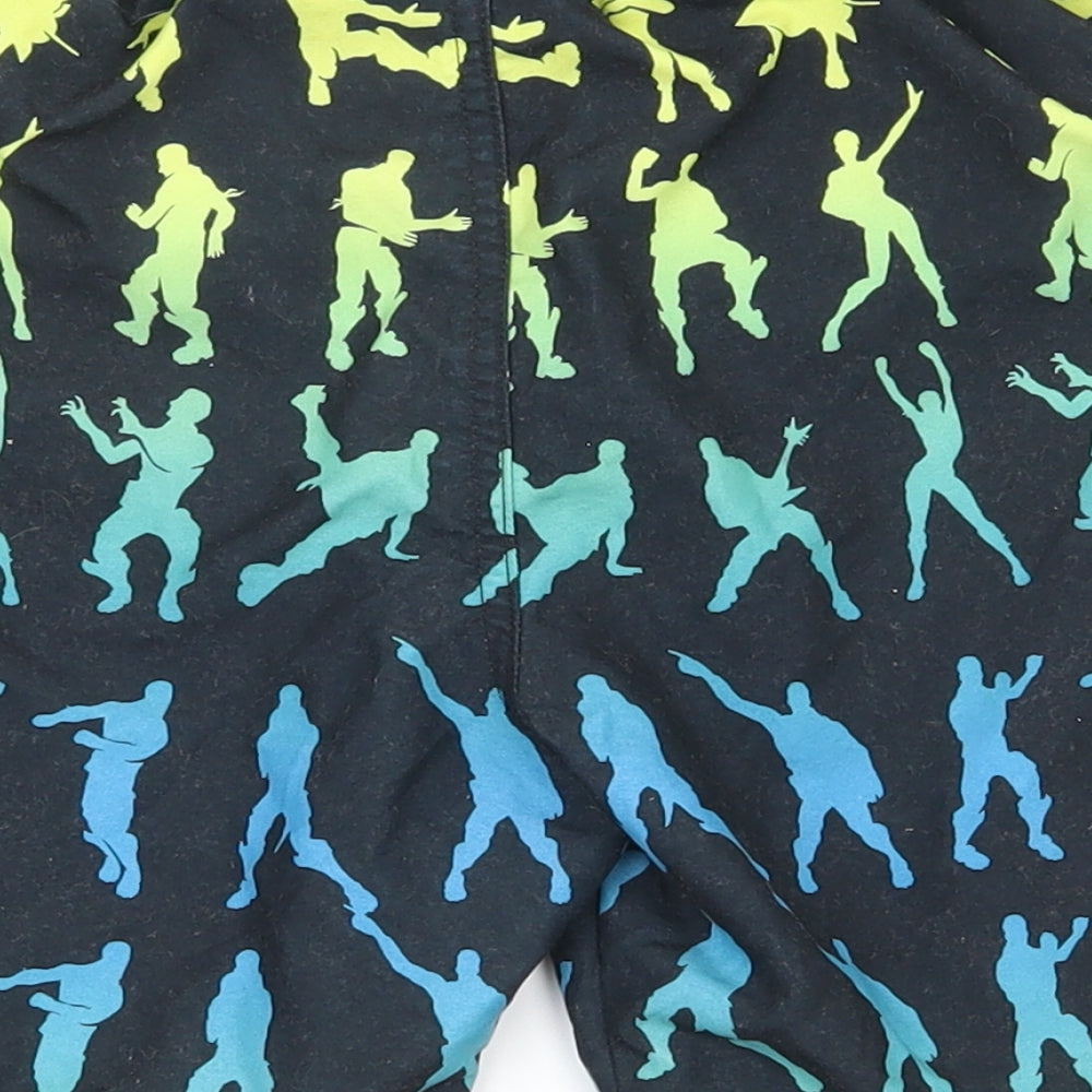 Primark Boys Black  Polyester Sweat Shorts Size M  Regular Drawstring