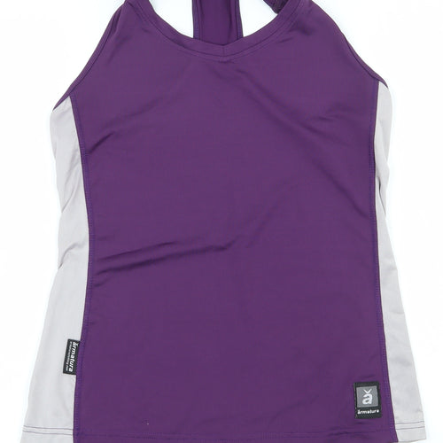 Armatura Womens Purple  Polyester Basic Tank Size L Round Neck Pullover