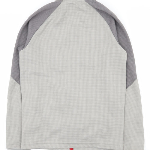Hummel Boys Grey  100% Polyester Full Zip Sweatshirt Size 12 Years  Zip
