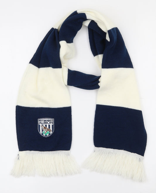 West Bromwich Albion Unisex Blue Striped Acrylic Scarf  One Size   - Football scarf