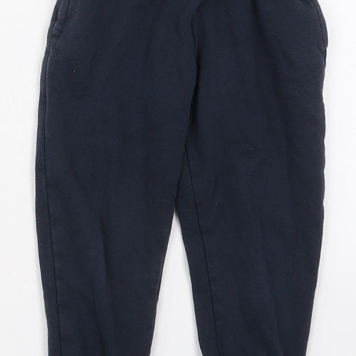 Dunnes Boys Blue  Cotton Sweatpants Trousers Size 4 Years  Regular
