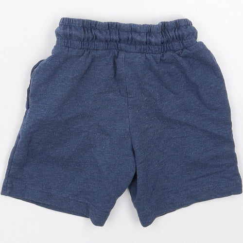 Dunnes Boys Blue  Cotton Sweat Shorts Size 3 Years  Regular Drawstring