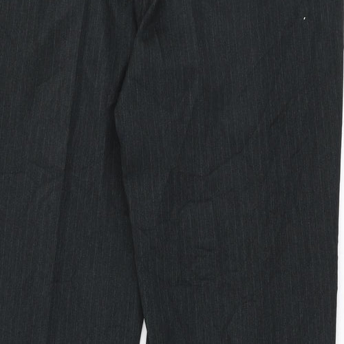 Fernleigh Mens Black  Polyester Dress Pants Trousers Size 36 in L30 in Regular Zip