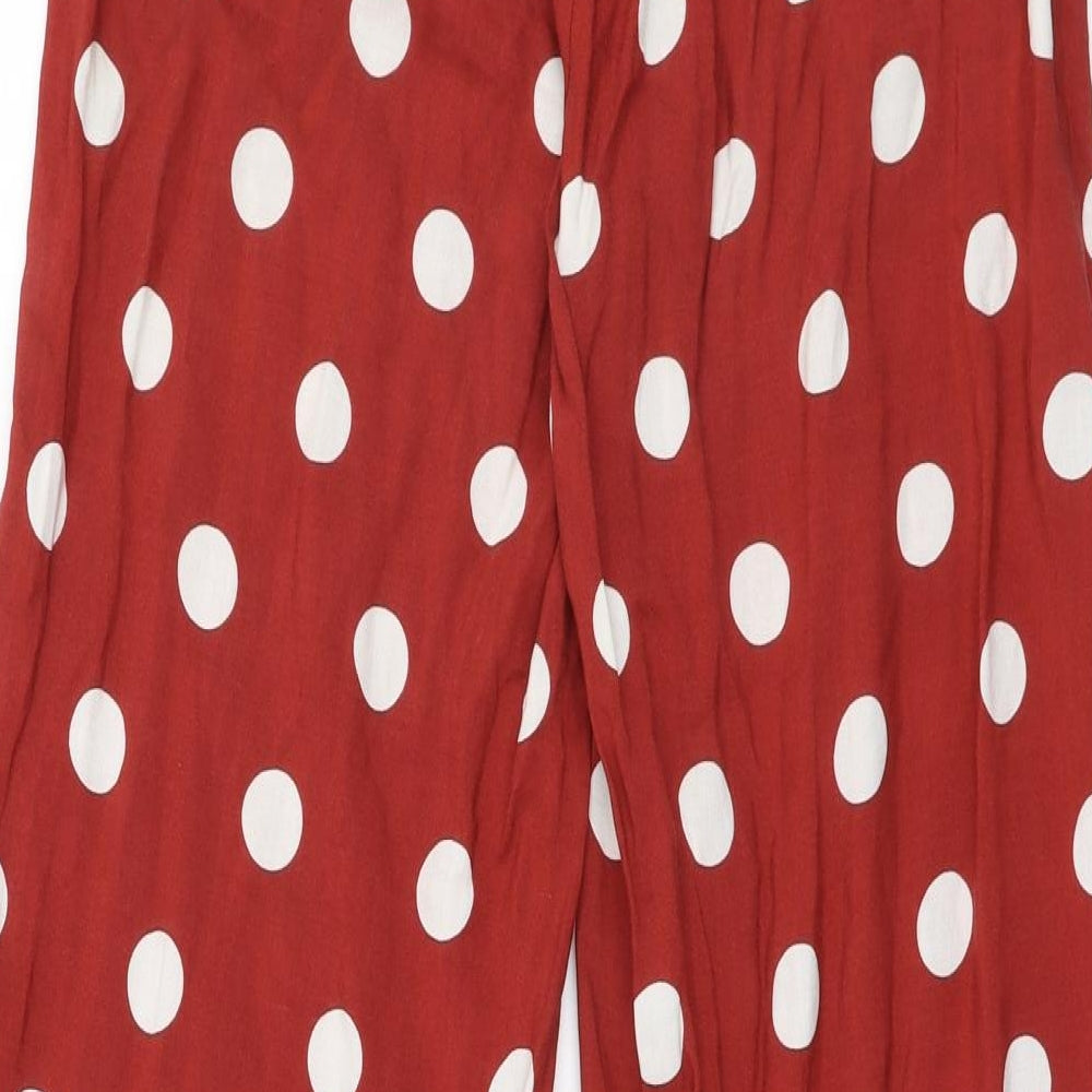 Red polka dot sales trousers