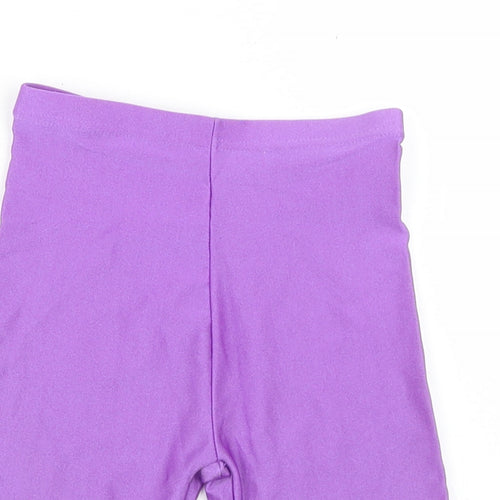 St Bernard Girls Purple  Nylon Biker Shorts Size 5-6 Years  Regular