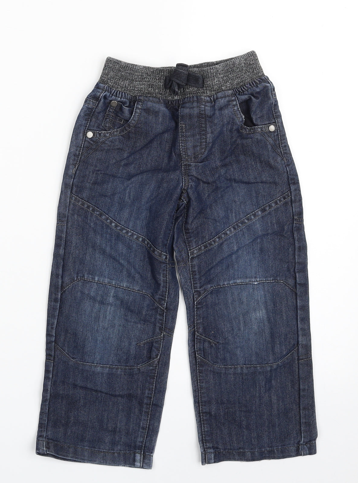 Dunnes Stores Boys Blue  Cotton Straight Jeans Size 3 Years  Regular  - Style- Carpenter