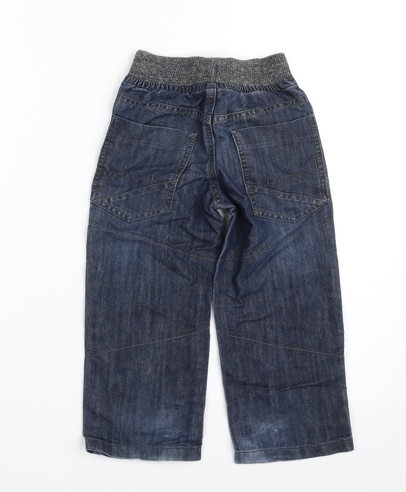 Dunnes Stores Boys Blue  Cotton Straight Jeans Size 3 Years  Regular  - Style- Carpenter