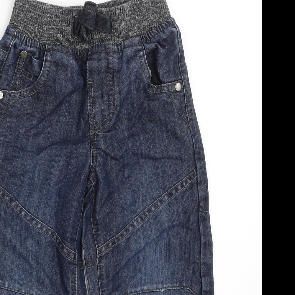 Dunnes Stores Boys Blue  Cotton Straight Jeans Size 3 Years  Regular  - Style- Carpenter