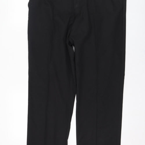 F&F Mens Black  Polyester Trousers  Size 36 L31 in Regular Zip