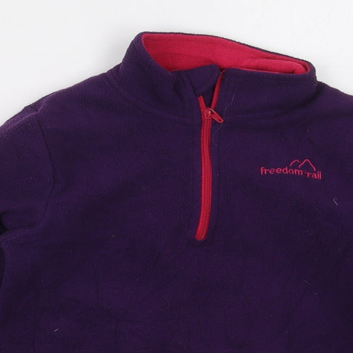 Mountain Trail Girls Purple   Jacket  Size 5-6 Years  Zip