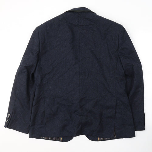 Douglas Mens Blue  Wool Jacket Suit Jacket Size XL