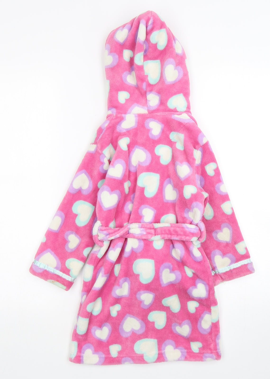 BHS Girls Multicoloured Geometric Polyester Top Gown Size 3-4 Years   - Heart pattern