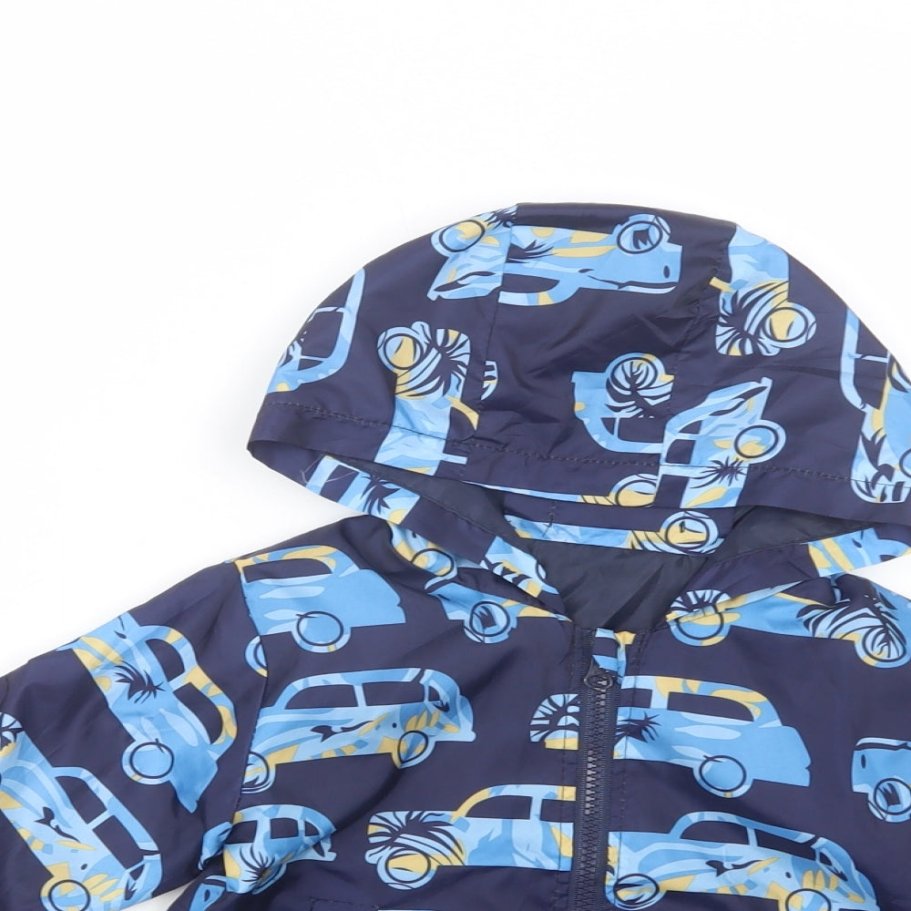 Jomake Boys Blue Geometric  Basic Jacket Jacket Size 2 Years  Zip - Car Print