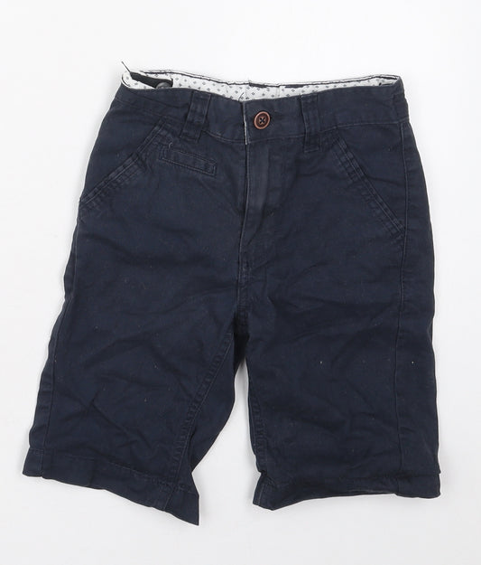 George Boys Blue  Cotton Bermuda Shorts Size 5-6 Years  Regular