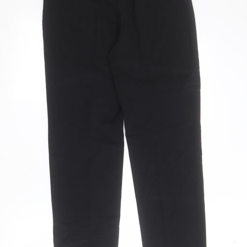 Artigiano Womens Black  Polyester Carrot Trousers Size 10 L30 in Regular Zip