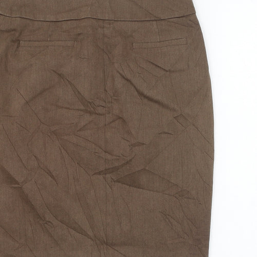 Jobis Womens Brown  Cotton Straight & Pencil Skirt Size 12   Zip