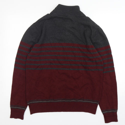 Kensington  Mens Multicoloured Striped Cotton Pullover Sweatshirt Size XL