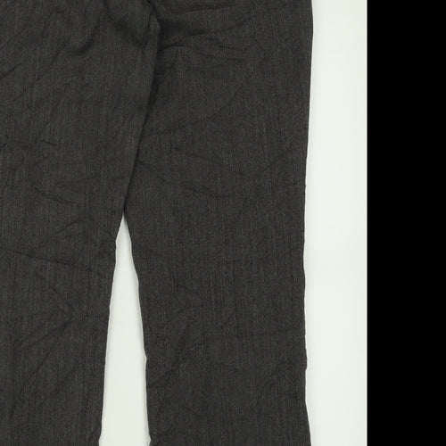 NEXT Mens Grey  Wool Trousers  Size 36 L27 in Regular Button - Short Leg
