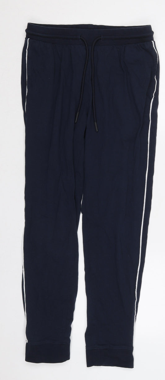 NEXT Mens Blue  Cotton Sweatpants Trousers Size M L28 in Regular Drawstring