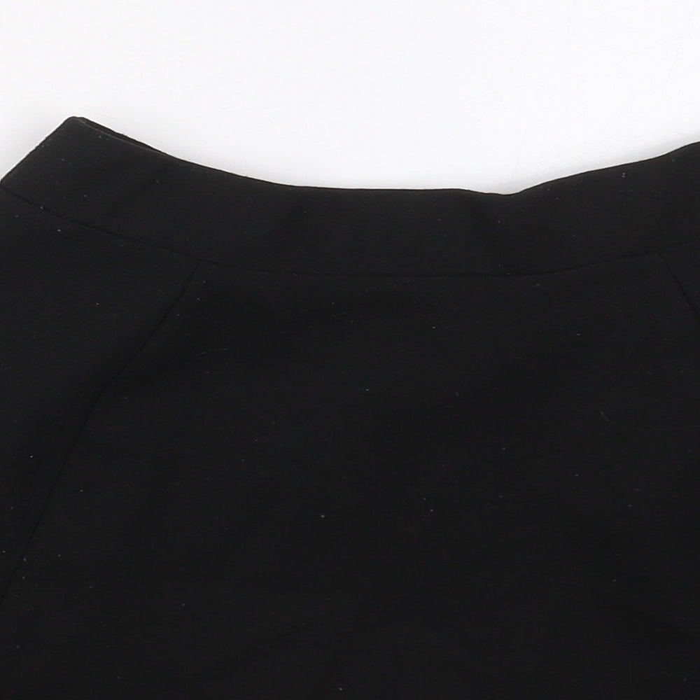 George Girls Black  Polyester Skater Skirt Size 8-9 Years  Regular
