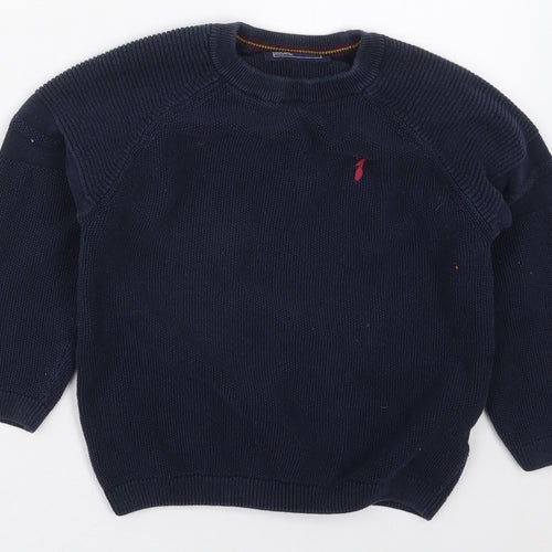 NEXT Boys Blue Crew Neck  Cotton Pullover Jumper Size 6 Years  Pullover