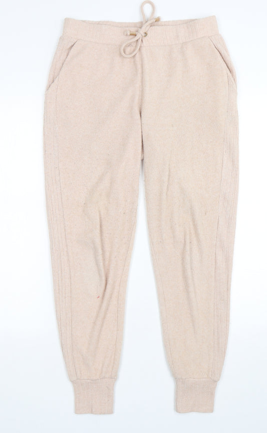 F&F Girls Pink  Polyester Sweatpants Trousers Size 10 Years L28 in Regular Drawstring