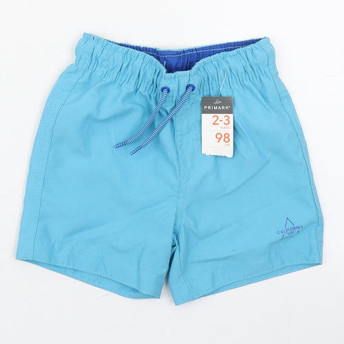 Primark Boys Blue  100% Polyester Chino Shorts Size 2-3 Years  Regular  - Swim trunks