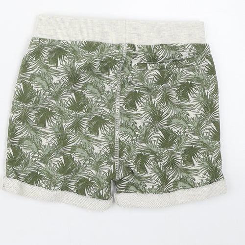 Primark Boys Green Floral Cotton Sweat Shorts Size 2-3 Years  Regular