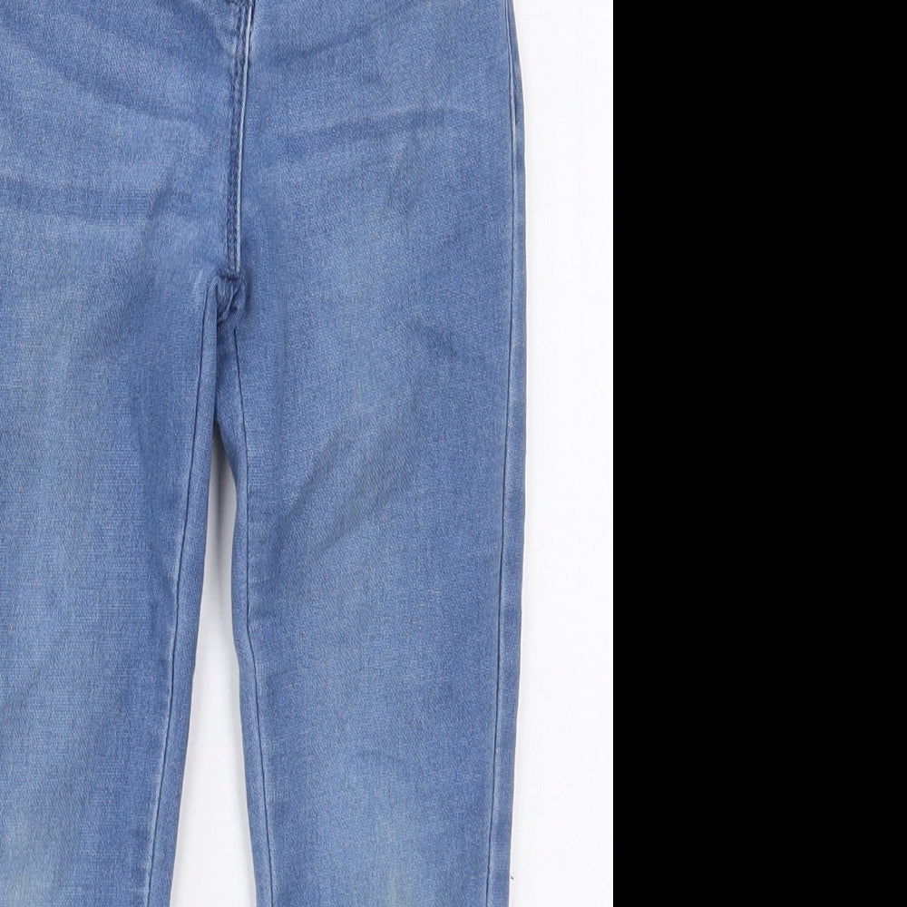 Matalan Girls Blue  Cotton Skinny Jeans Size 7 Years  Regular Button