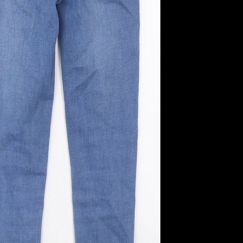 Matalan Girls Blue  Cotton Skinny Jeans Size 7 Years  Regular Button