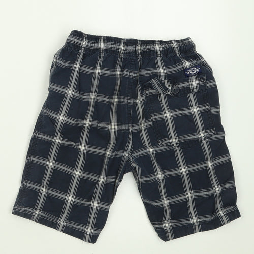 NEXT Boys Beige Plaid Cotton Bermuda Shorts Size 8 Years  Regular Tie