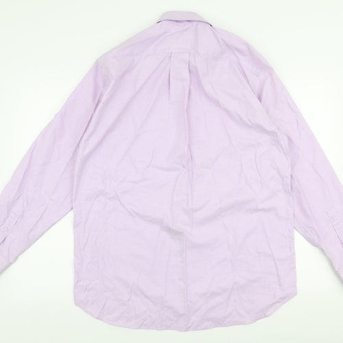 NEXT Mens Purple  Cotton  Dress Shirt Size 15.5 Collared Button