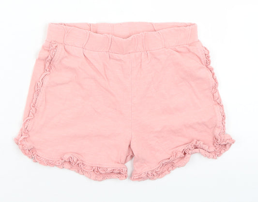 F&F Girls Pink  Cotton Sweat Shorts Size 6-7 Years  Regular