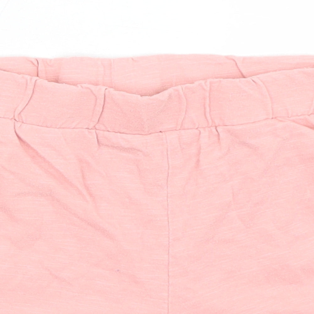 F&F Girls Pink  Cotton Sweat Shorts Size 6-7 Years  Regular