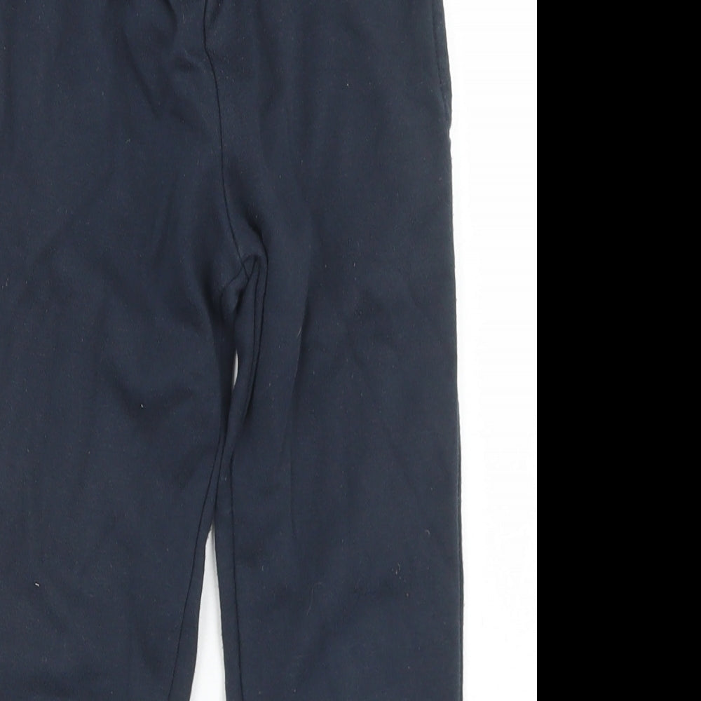 Dunnes Stores Boys Blue  Cotton Jogger Trousers Size 5 Years  Regular Drawstring
