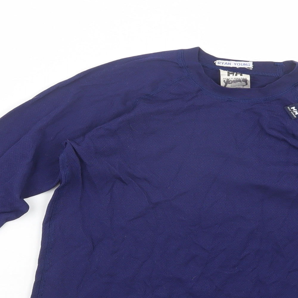 Helly Hansen Boys Blue  Polypropylene Pullover T-Shirt Size 10 Years Crew Neck Pullover
