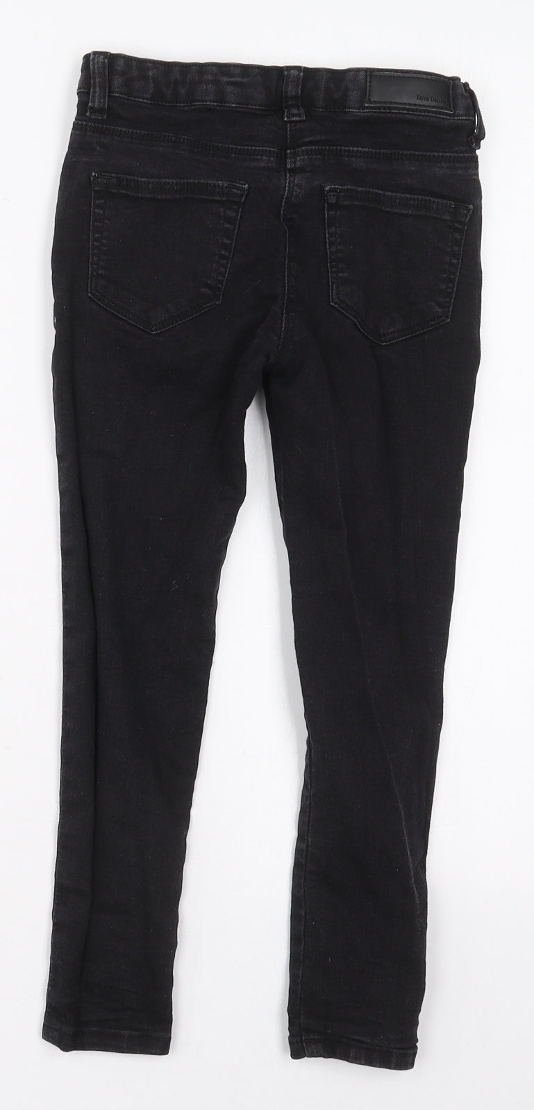 Matalan Girls Black  Cotton Skinny Jeans Size 7 Years  Regular Button