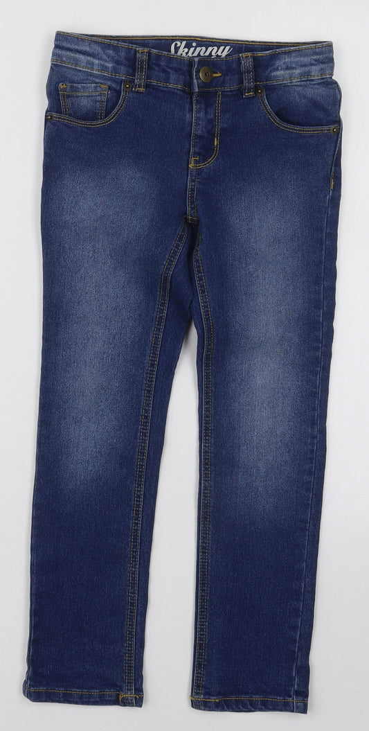 Crazy 8 Girls Blue  Cotton Skinny Jeans Size 7 Years  Regular Button