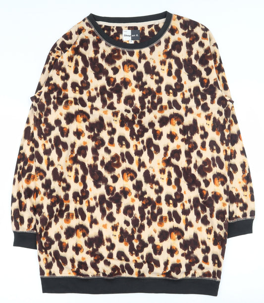 NEXT Womens Multicoloured Animal Print Polyester Top Pyjama Top Size 8   - Lounge top