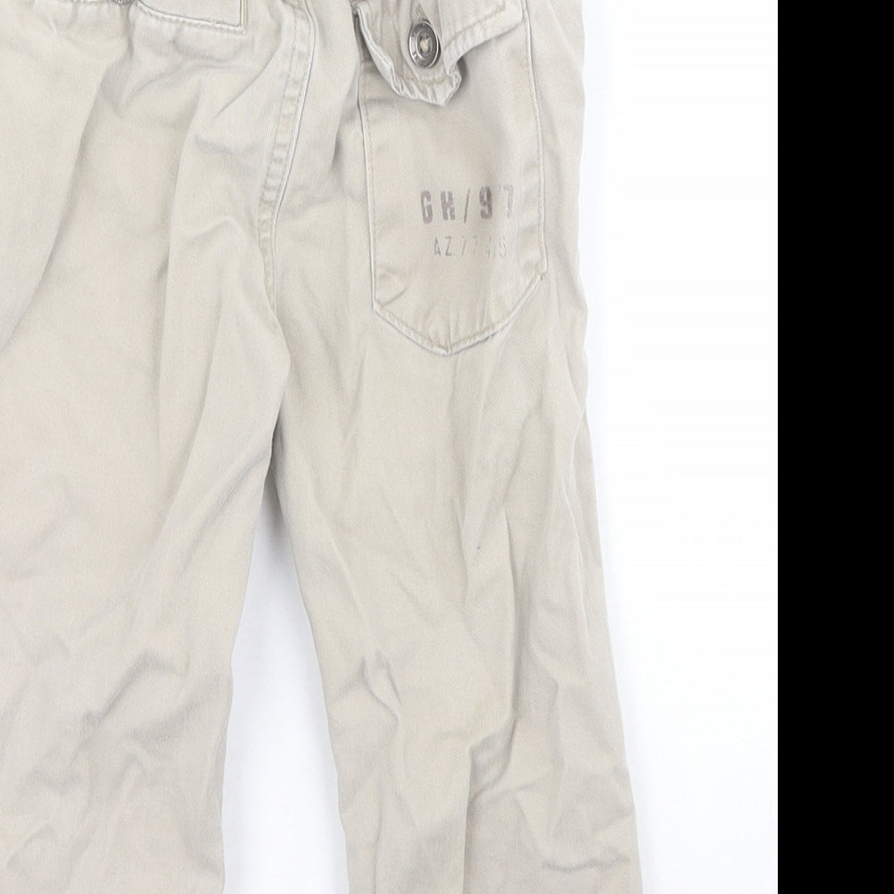 Dunnes Boys Beige  100% Cotton Chino Trousers Size 2-3 Years  Regular Zip