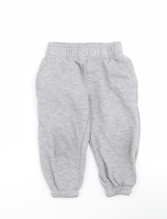Dunnes Boys Grey  Polyester Jogger Trousers Size 3 Years  Regular Pullover