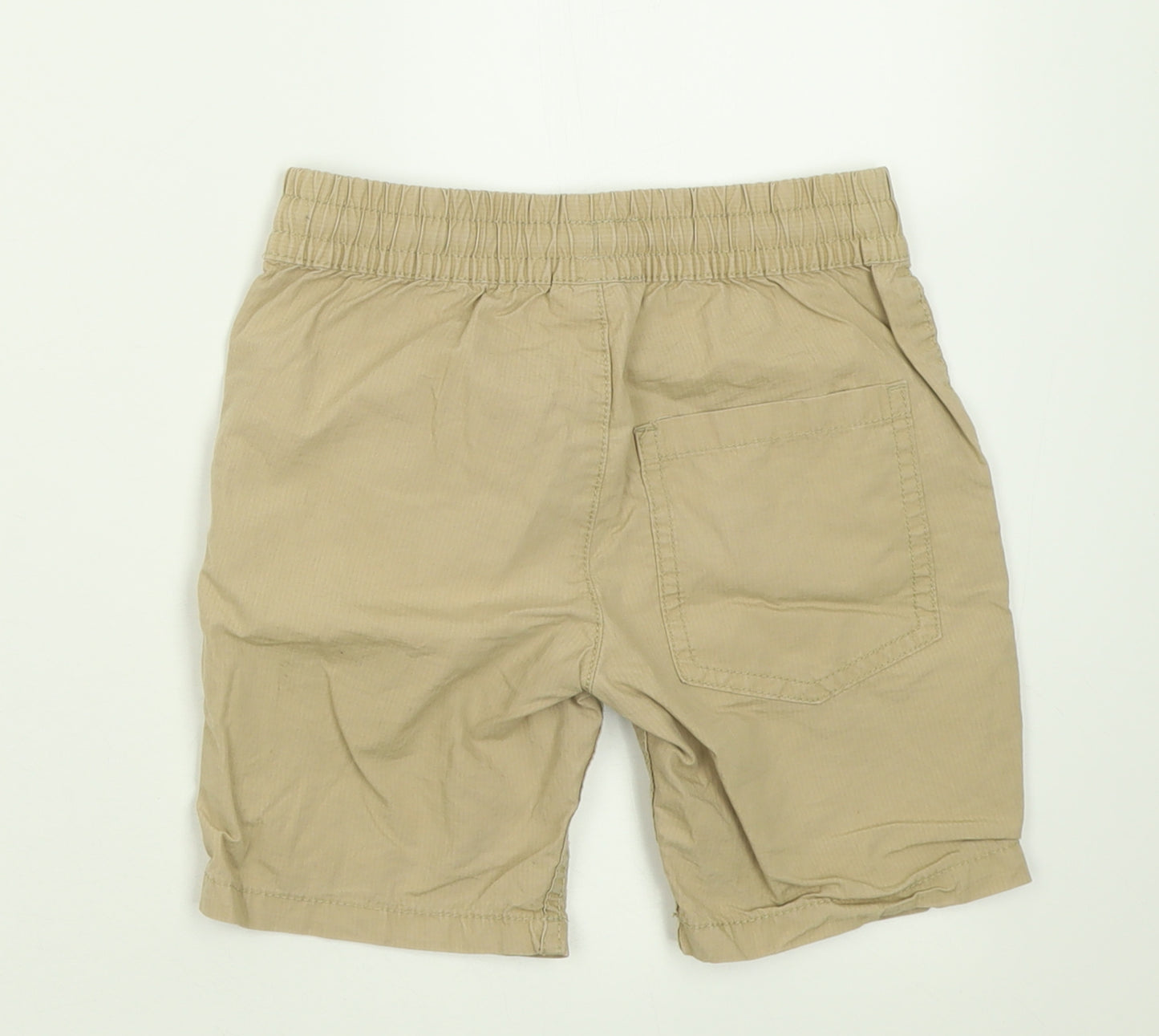 F&F Boys Beige  Cotton Bermuda Shorts Size 5-6 Years  Regular Tie