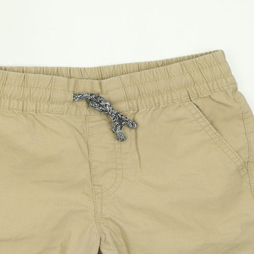 F&F Boys Beige  Cotton Bermuda Shorts Size 5-6 Years  Regular Tie