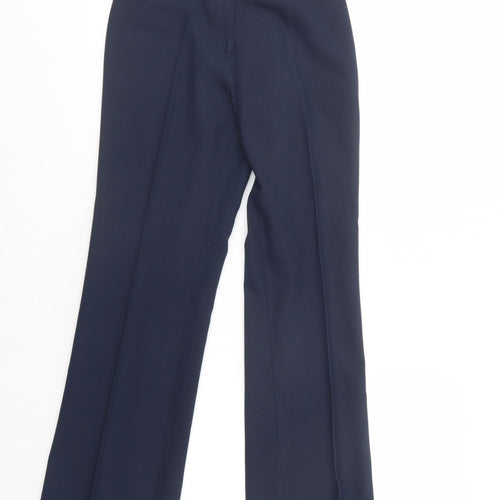 Marks and Spencer Girls Blue  Polyester Dress Pants Trousers Size 14 Years  Regular Button - School Wear